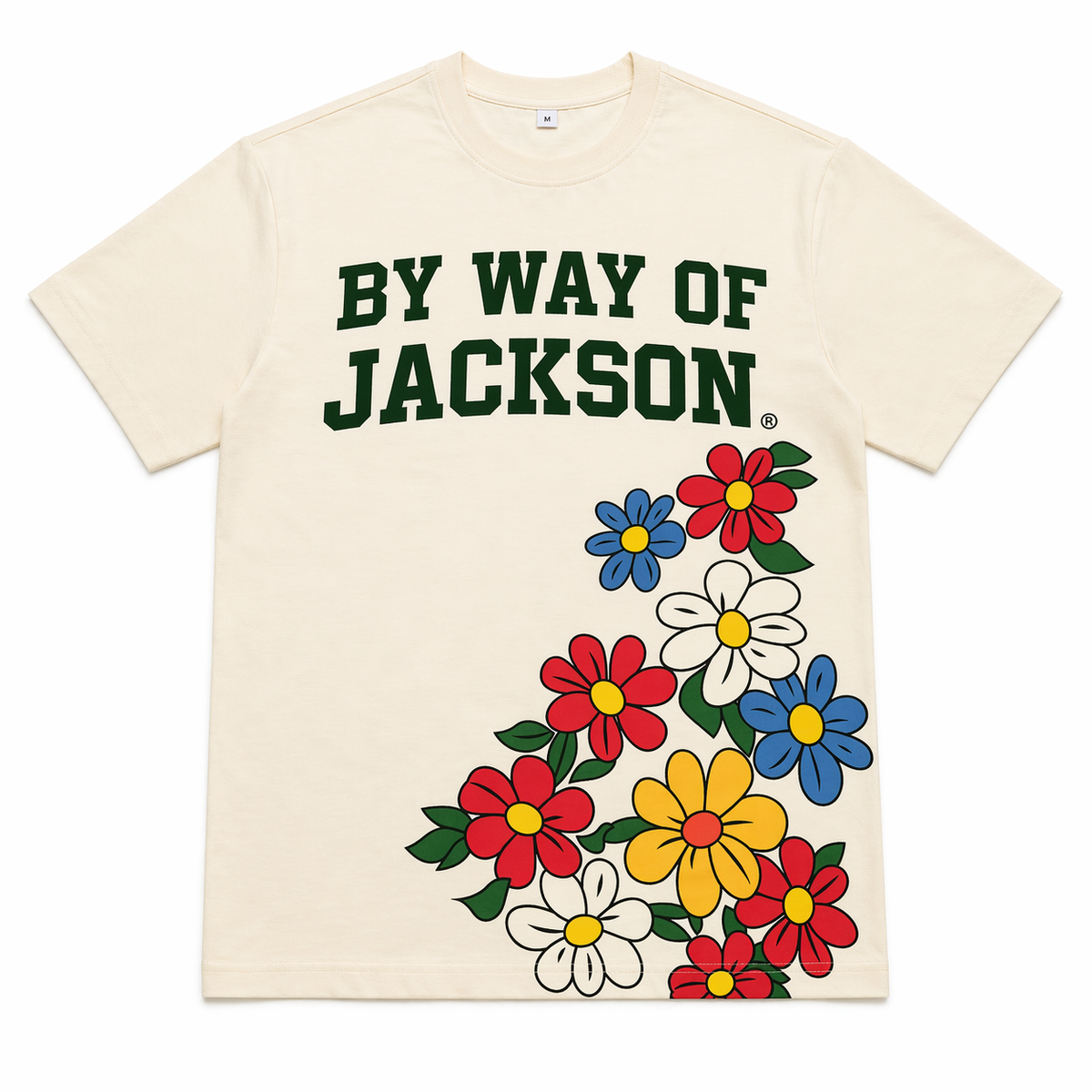 By Way Of Jackson Floral T-Shirt - Cream – Conkrete