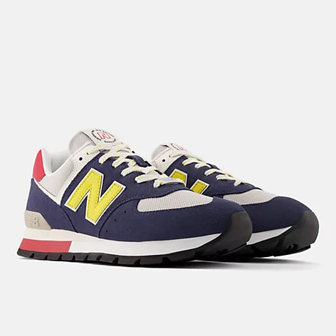 New Balance 574 Rugged Navy Yellow Red