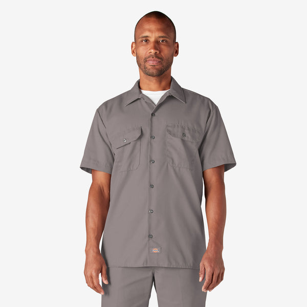 Dickies 1574 Short Sleeve Work Shirt - Olive Green, L