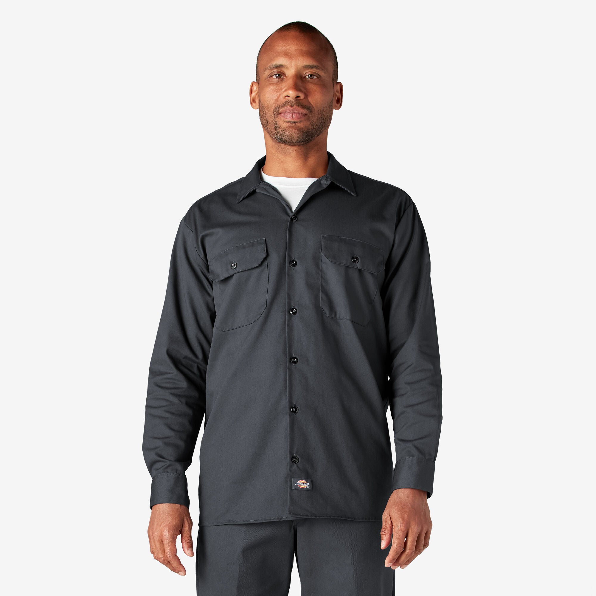 Dickies Long Sleeve Work Shirt - Charcoal Gray – Conkrete