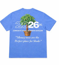 Load image into Gallery viewer, Conkrete x BWOJ Money Trees Tee - Blue