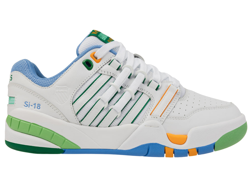 K-Swiss Si-18 Women - White / Blue / Marigold / Green – Conkrete