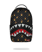 Load image into Gallery viewer, SPRAYGROUND SUPER HOT FIRE SHARKS IN PARIS BACKPACK
