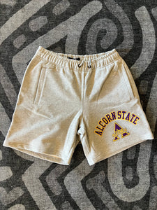 Alcorn State University Stacked Logo Short - Heather Grey