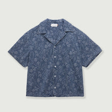 Load image into Gallery viewer, Honor The Gift - Jacquard Short Sleeve Camp Shirt - Light Indigo