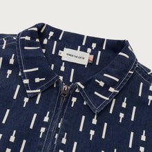 Load image into Gallery viewer, Honor The Gift Denim Riding Jacket - Navy / White