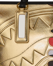 Load image into Gallery viewer, SPRAYGROUND SHARKS IN PARIS GOLD DRIP TOTE
