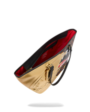 Load image into Gallery viewer, SPRAYGROUND SHARKS IN PARIS GOLD DRIP TOTE