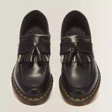 Load image into Gallery viewer, Dr. Marten Adrian Yellow Stitch Leather Tassle Loafers - Black Smooth Leather