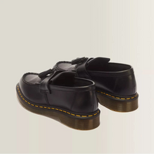 Load image into Gallery viewer, Dr. Marten Adrian Yellow Stitch Leather Tassle Loafers - Black Smooth Leather