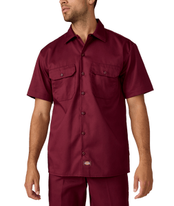 Dickies Short Sleeve Work Shirt - Burgundy