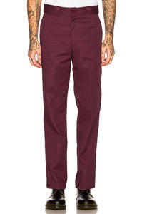 Dickies Skinny Fit Double Knee Work Pants - Burgundy