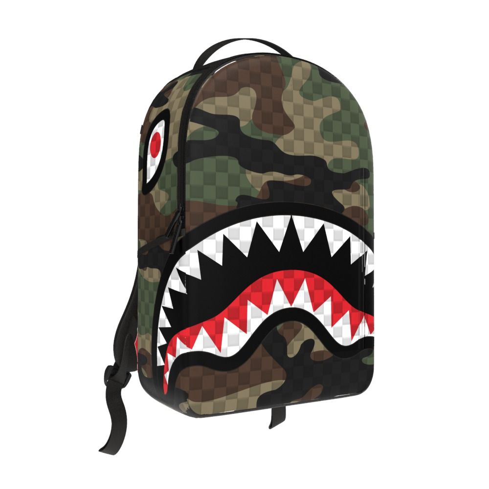 Sprayground Woodland Camo Check Backpack