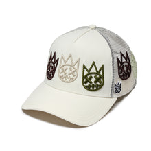 Load image into Gallery viewer, Cult Of Individuality Mesh Trucker Hat - Multi Logo - Winter White