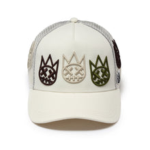 Load image into Gallery viewer, Cult Of Individuality Mesh Trucker Hat - Multi Logo - Winter White