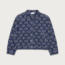 Load image into Gallery viewer, Honor The Gift Denim Riding Jacket - Navy / White