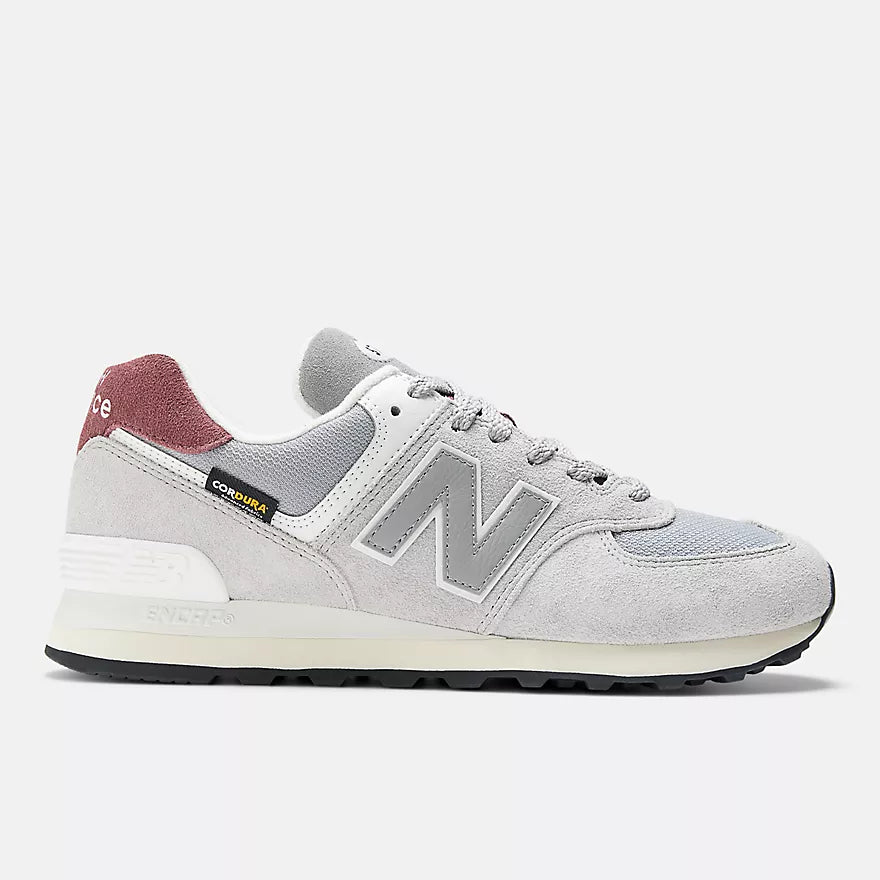 New balance 574 burgundy grey hotsell