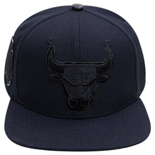 Load image into Gallery viewer, Pro StandardChicago Bulls Triple Black Logo Snapback Hat