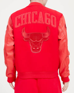 Pro Standard Chicago Bulls Triple Red Wool Varsity Jacket